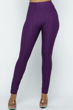 Load image into Gallery viewer, Booty Lifting &quot;Tik Tok&quot; Popcorn Leggings--Purple
