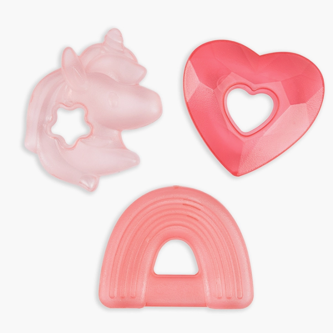 Itzy Ritzy- Cutie Coolers-Unicorn Water Filled Teethers (3-pack)