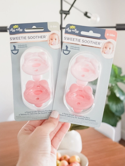 Sweetie Soother Neutral Orthodontic Pacifier Sets- Pink