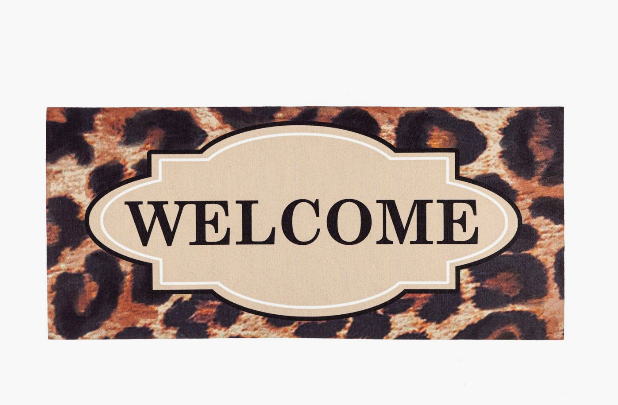 Animal Print Welcome Sassafras Switch Mat