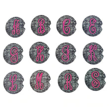 Load image into Gallery viewer, Simply Southern Snake Print Initial Car Coasters
