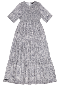 Simply Southern Shirred Dress--Snake Print