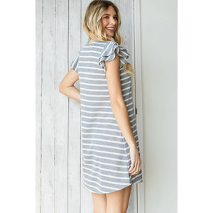 Solid Stripe Sun Dress