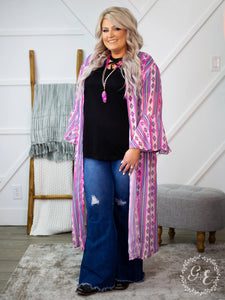 VIOLET SUNSET KIMONO