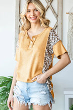 Load image into Gallery viewer, Vintage Mustard Waffle Knit Top--Available in Plus &amp; Regular!
