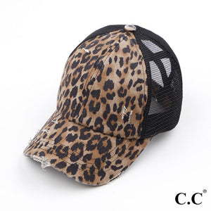 C.C Pony Cap-With Criss Crossed Elastic Band