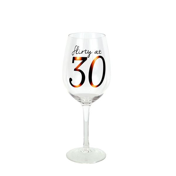 30th Birthday Wine Glass