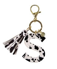 Simply Southern Initial Charm --Cow Print