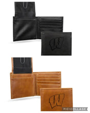 Load image into Gallery viewer, Engraved &quot;W&quot; Wallet--Black or Brown Available
