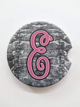 Load image into Gallery viewer, Simply Southern Snake Print Initial Car Coasters
