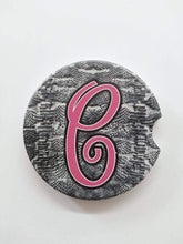 Load image into Gallery viewer, Simply Southern Snake Print Initial Car Coasters
