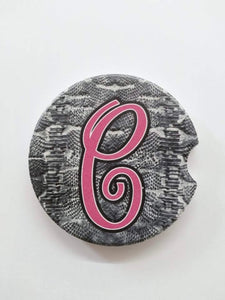 Simply Southern Snake Print Initial Car Coasters