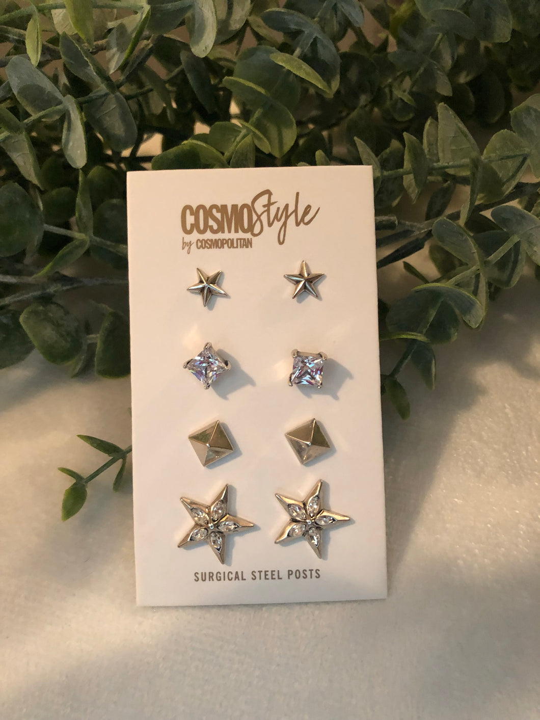 Silver Star Pack Earrings