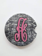 Load image into Gallery viewer, Simply Southern Snake Print Initial Car Coasters
