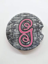 Load image into Gallery viewer, Simply Southern Snake Print Initial Car Coasters
