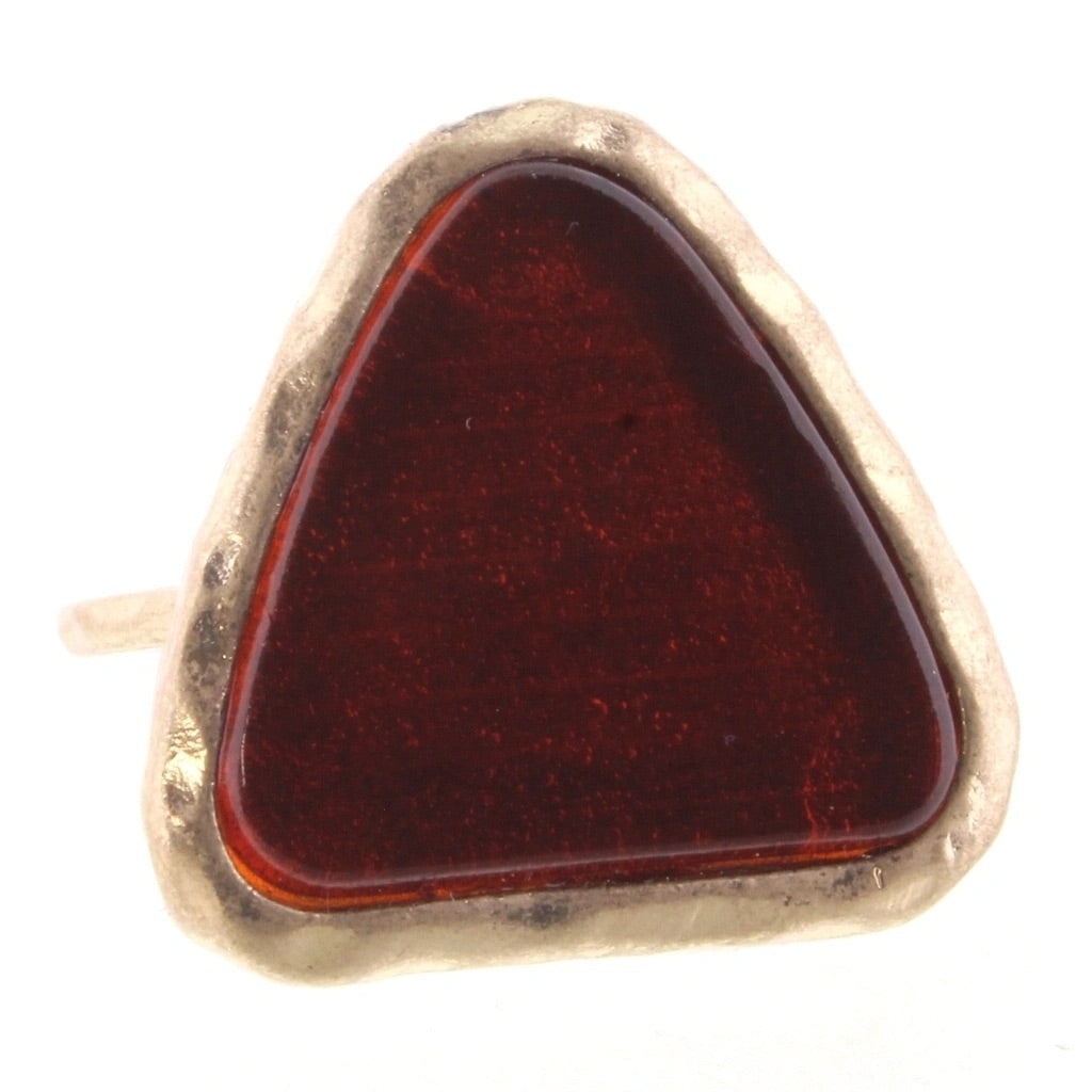 Rusty Orange Triangle Ring