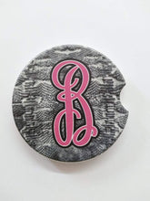 Load image into Gallery viewer, Simply Southern Snake Print Initial Car Coasters
