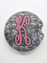 Load image into Gallery viewer, Simply Southern Snake Print Initial Car Coasters
