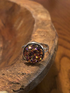 Adjustable Druzy Ring