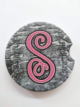 Load image into Gallery viewer, Simply Southern Snake Print Initial Car Coasters
