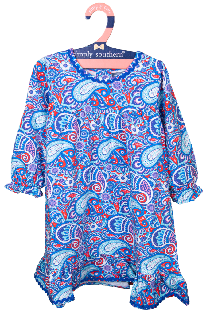 Simply Southern Toddler Trim Dress Paisley Lilly Abigails Boutique
