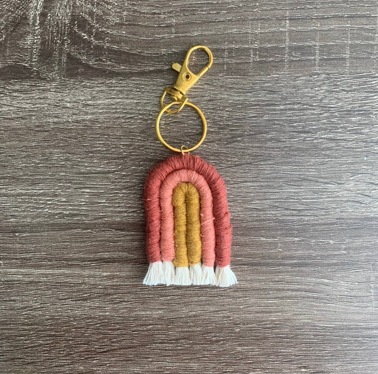 Rainbow Tassel Keychains