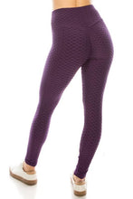 Load image into Gallery viewer, Booty Lifting &quot;Tik Tok&quot; Popcorn Leggings--Purple
