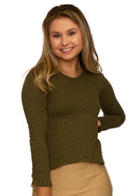 Load image into Gallery viewer, Olive Green Basic Long Sleeve Shirt
