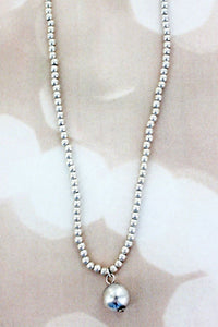 CRAVE SILVERTONE BALL BEADED SPHERE NECKLACE